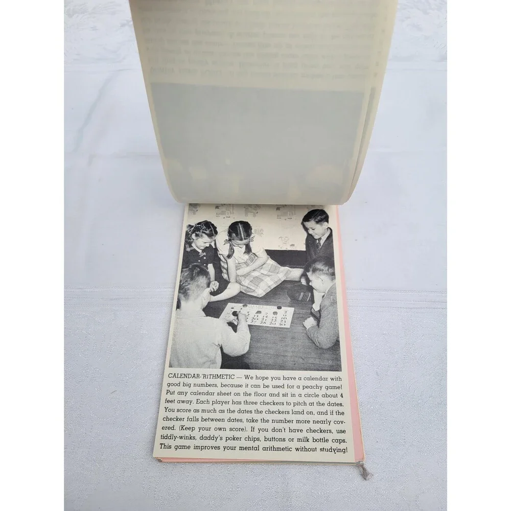 Vintage Mid Mod 1950s Children's Party Games Booklet Ephemera Leister Toledo OH